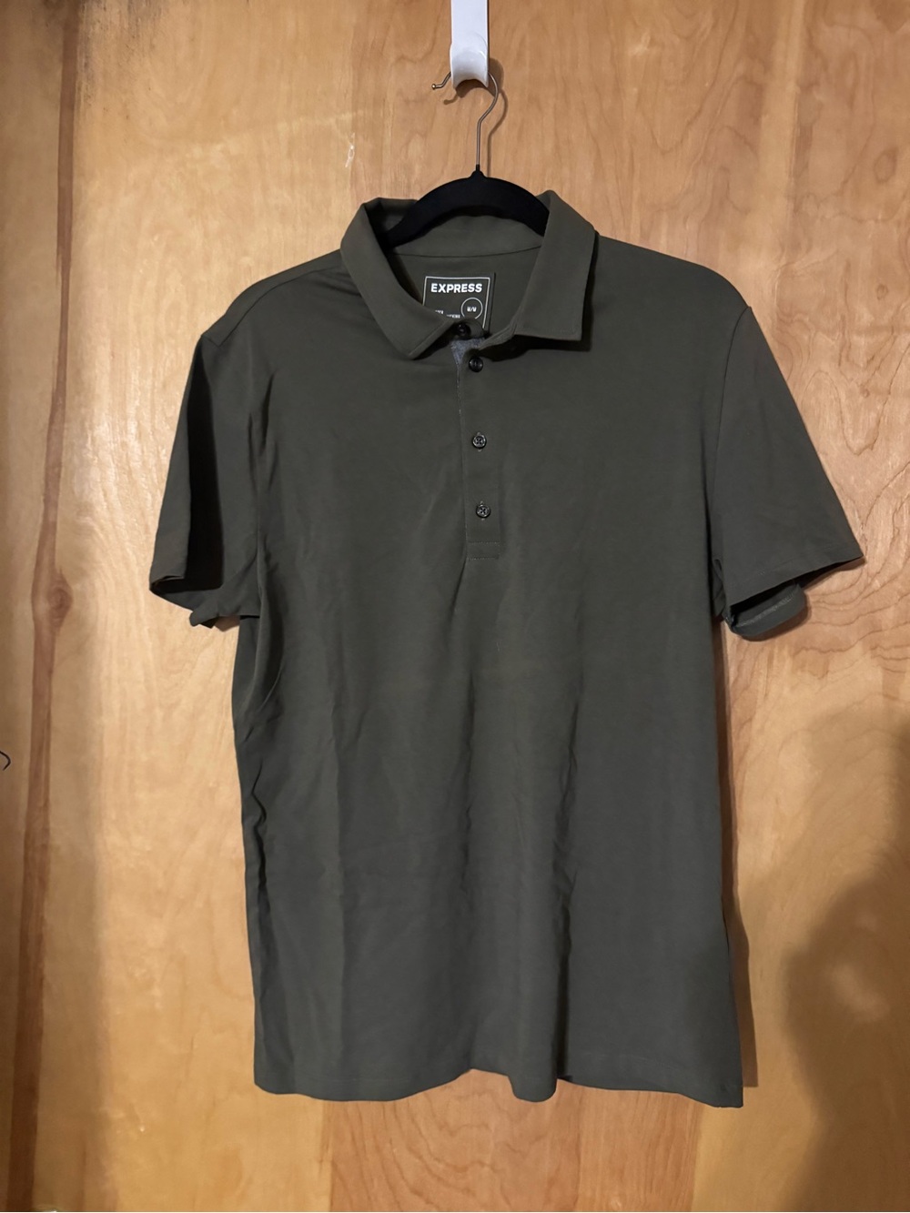 Express Men's Dark Olive Polo Shirt